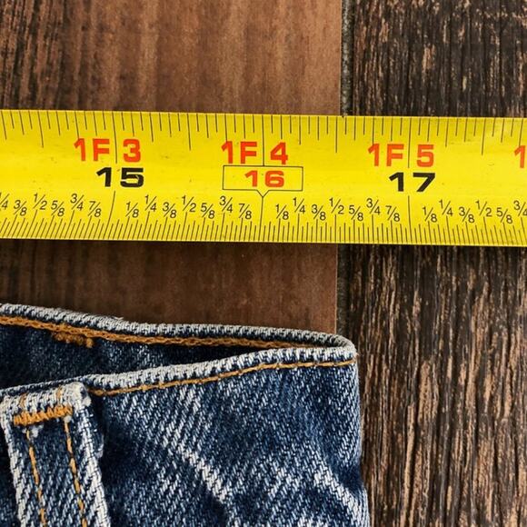 Levis 505 Jeans VTG 90s Orange Tab Relaxed Fit Straight Leg Distressed Waist 33 - Picture 13 of 16